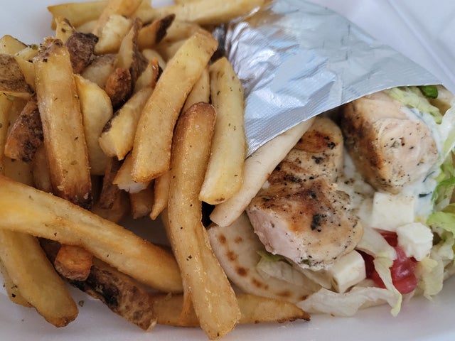Chicken Wrap with Fries