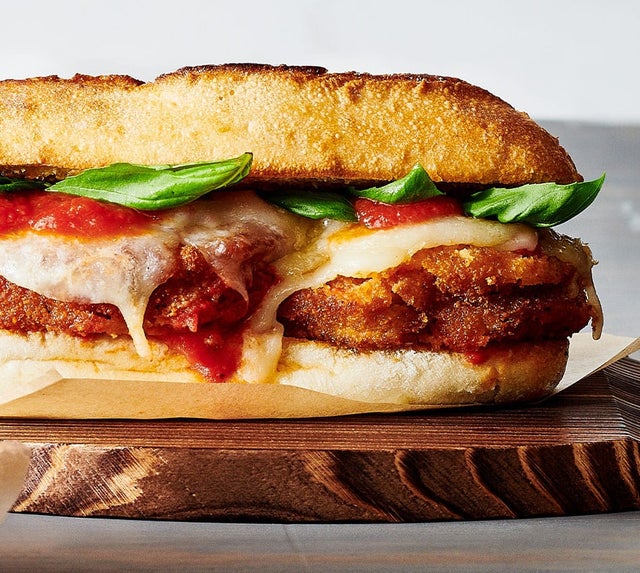 Eggplant Parm Sub with Fries